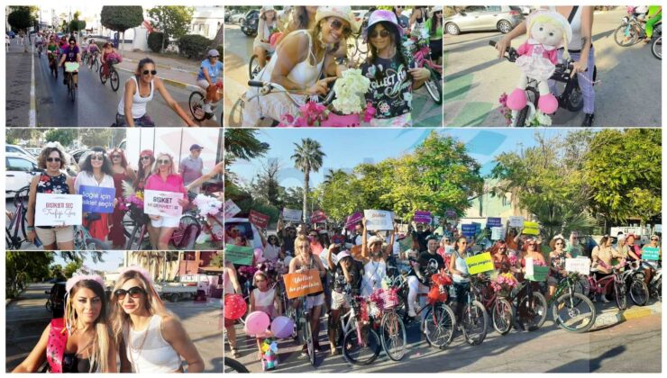 ‘Süslü Kadınlar Bisiklet Turu’ Girne’de yapıldı
