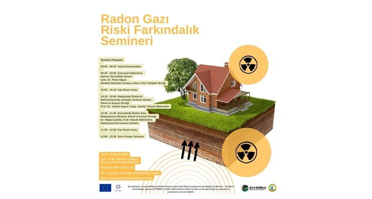 Yeşil Barış Hareketi’nin “Radon Gazı Farkındalık Semineri” Cuma Merkez Lefkoşa’da