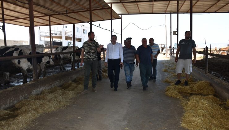 Tarım Bakanı Oğuz Güzelyurt’ta hayvan üreticilerini ziyaret etti