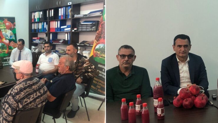 Bakan Oğuz, Güzelyurt bölgesinde nar ve narenciye üreticileri ile bir araya geldi