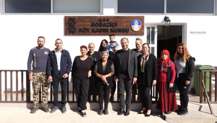 İskele Belediyesi Başkanı Sadıkoğlu, Boğaziçi Köy Kadın Kursu’nu ziyaret etti