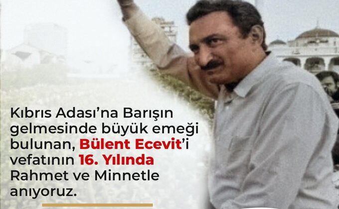 Cumhurbaşkanı Tatar Ecevit’i andı