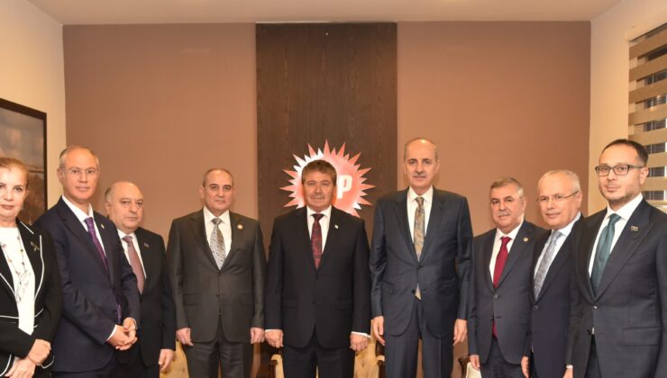 Üstel, AK Parti Genel Başkanvekili Kurtulmuş ile Yeni Azerbaycan Partisi Genel Başkanvekili Budaqov’u kabul etti