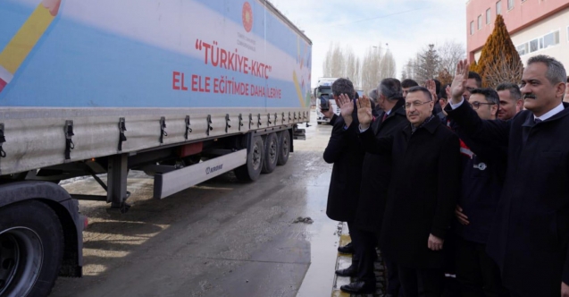 KKTC’ye eğitim materyalleri taşıyan 14 tır Ankara’dan yola çıktı