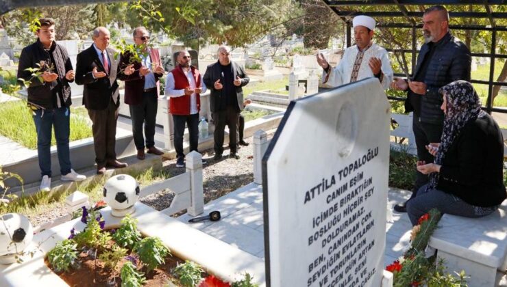 Tatar, uzun yıllar ülke sporuna çeşitli kademelerde hizmet eden Atilla Topaloğlu’nun kabri başında düzenlenen anma törenine katıldı