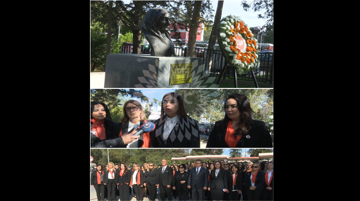 UBP Kadın Kolları Atatürk Anıtı ve Zübeyde Hanım büstüne çelenk sundu