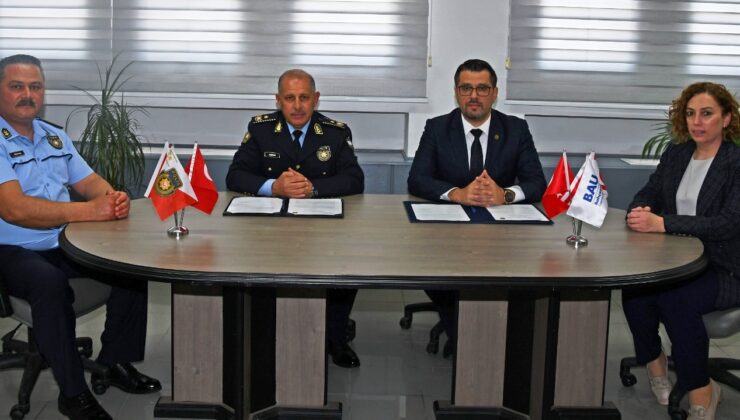 Polis Genel Müdürlüğü ile Bahçeşehir Kıbrıs Üniversitesi  arasında eğitim işbirliği protokolü imzalandı