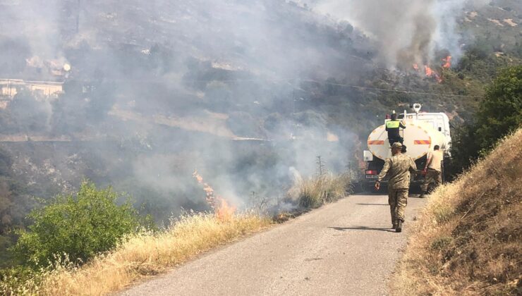 Yeṣilırmak’taki yangına müdahale devam ediyor