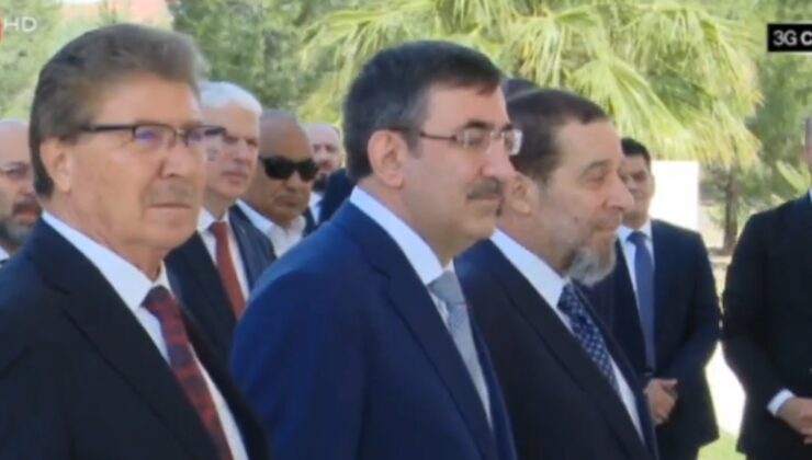 TC Cumhurbaşkanı  Yardımcısı Yılmaz , Kurucu Cumhurbaşkanı Denktaş’ın  Anıt Mezarı’nı  ziyaret etti