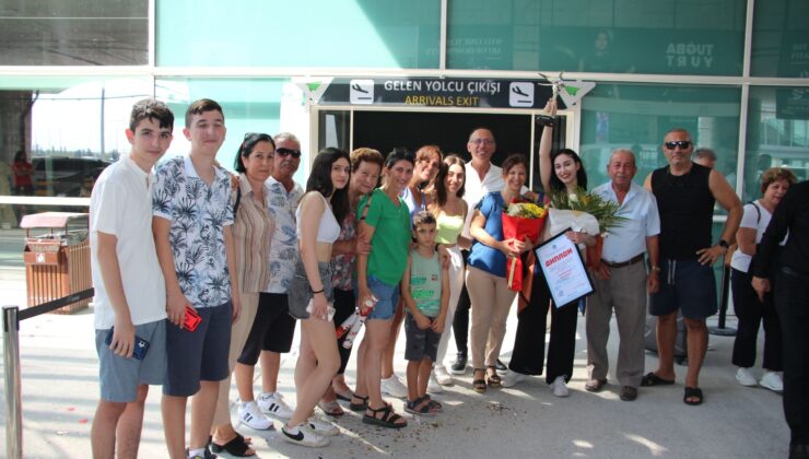 Ülkemizin gururu olan Begüm Tekakpınar, Ercan’da sevgi seli ile karşılandı