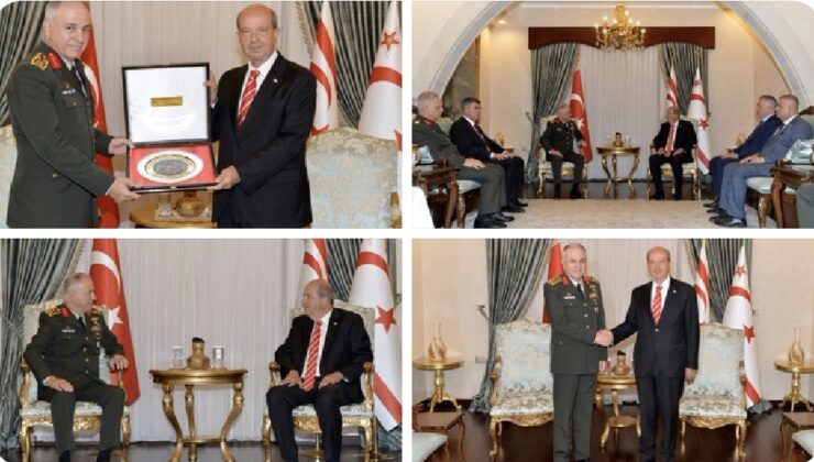 Cumhurbaşkanı Tatar, Türkiye Cumhuriyeti Genel Kurmay Başkanı Orgeneral Gürak’ı kabul etti