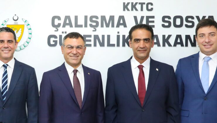 Çalışma ve Sosyal Güvenlik Bakanı Gardiyanoğlu, Kuzey Kıbrıs Turkcell heyetini kabul etti