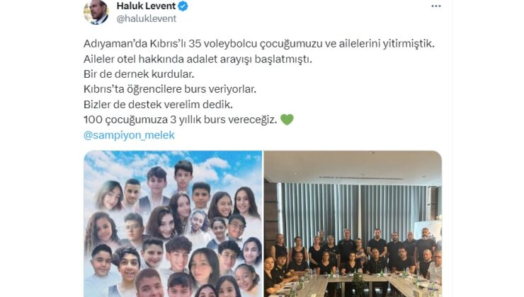 Türkiye’nin tanınmış sanatçılarından Haluk Levent:100 kişiye Şampiyon Melekler adında eğitim bursu vereceğiz