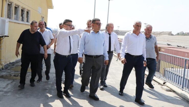 Maliye Bakanı Berova ile Ekonomi ve Enerji Bakanı Amcaoğlu, Gazimağusa Limanını ziyaret ederek incelemelerde bulundu