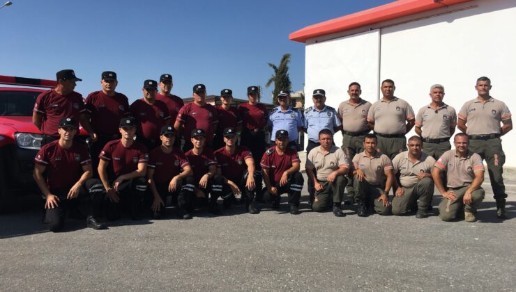 25 Sivil Savunma ve İtfaiye personeli, 8 araçla birlikte Limasol’da yangın söndürme çalışmalarına yardıma hazır