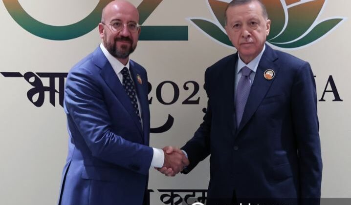 Türkiye Cumhurbaşkanı Erdoğan AB Konseyi Başkanı Charles Michel’i kabul etti