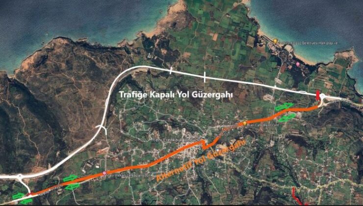 Yeşilköy Kavşağı – Yenierenköy Kavşağı arasındaki yol bugünden itibaren üç gün trafiğe kapalı olacak