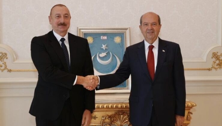 Tarihi buluṣma..Cumhurbaşkanı  Tatar, Azerbaycan Cumhurbaşkanı  Aliyev ile görüştü