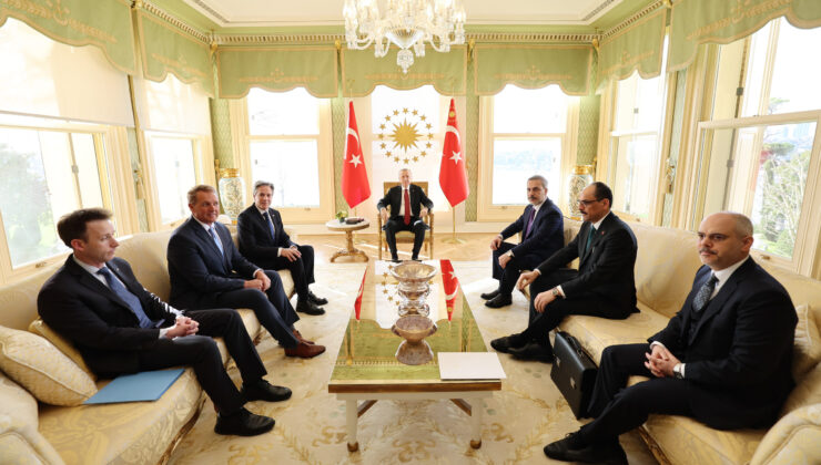 TC Cumhurbaşkanı Erdoğan, ABD Dışişleri Bakanı Blinken’ı kabul etti