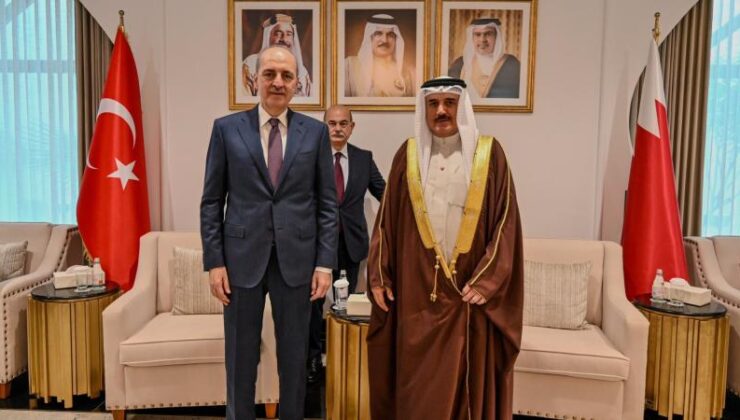 TBMM Başkanı Kurtulmuş, Bahreyn’de Temsilciler Meclisi Başkanı Al Musalam ile görüştü, KKTC’nin tanınması için destek istedi