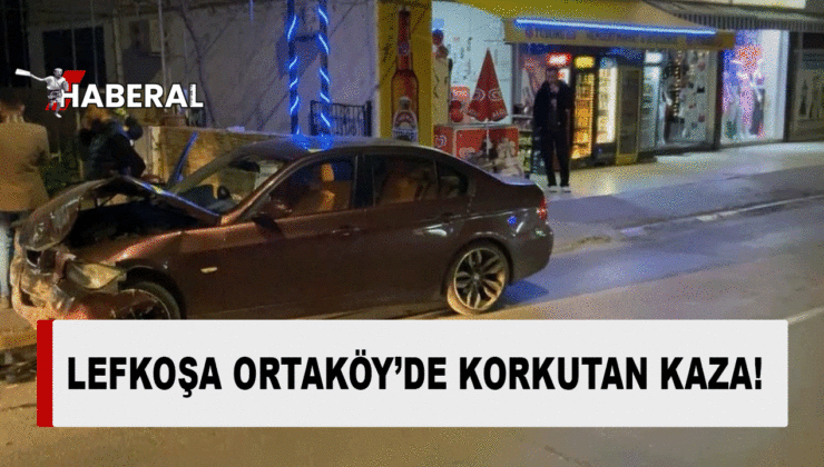 Direksiyon hakimiyetini kaybeden sürücü duvara çarptı!