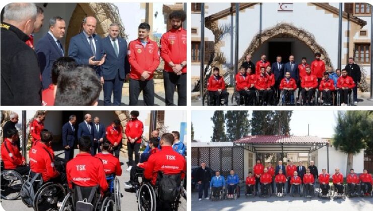 Cumhurbaşkanı Tatar, TSK Rehabilitasyon Merkezi Tekerlekli Sandalye Basketbol Takımı sporcularını ve teknik heyeti kabul etti