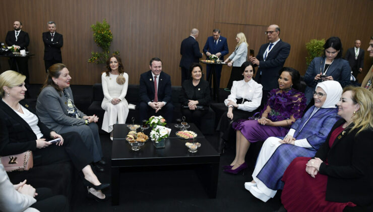 Erdoğan’ın eşi Emine Erdoğan, liderler ve lider eşleriyle bir araya geldi
