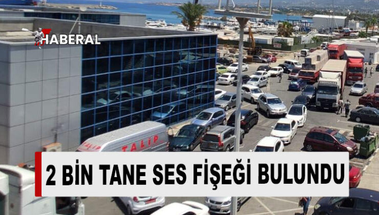 Girne Turizm Limanı’nda bir TIR’da kanunsuz ses fişekleri bulundu