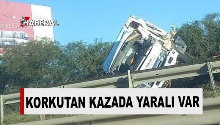 Lefkoşa -Gazimağusa Anayolu’nda kaza: Kamyon yan devrildi!