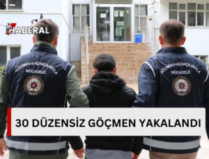Edirne’de 30 düzensiz göçmen yakalandı