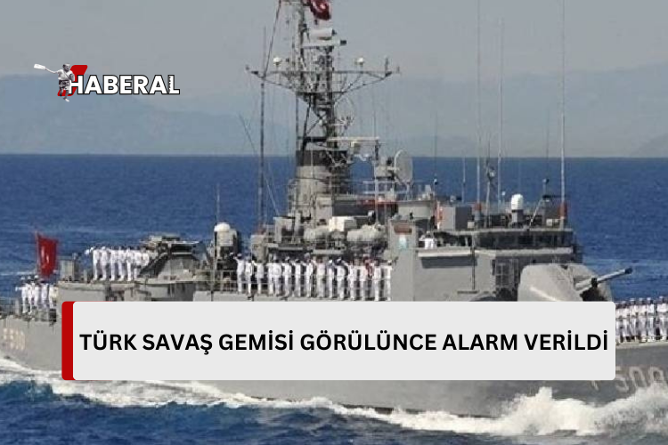 Uluslararası sularda Türk Savaş Gemisi gören Rum unsurlar Yunanistan’dan yardım istedi…