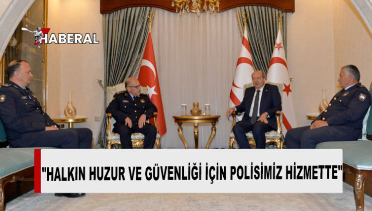 Cumhurbaşkanı Tatar, Polis Genel Müdürü Kuni ve PGM yardımcılarını kabul etti
