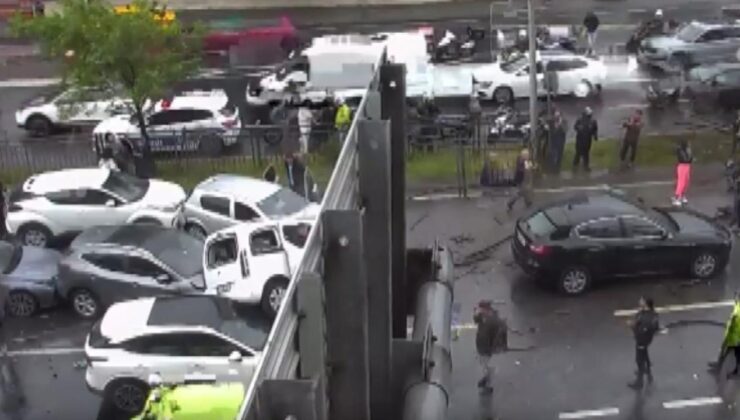İstanbul’da 7 araç birbirine girdi: 8 yaralı