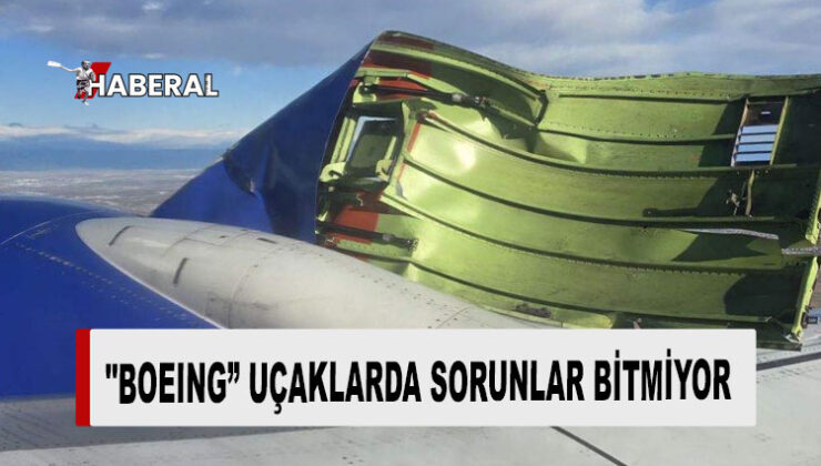 “Boeing 737-800” model uçağın motor kapağı yerinden çıktı!
