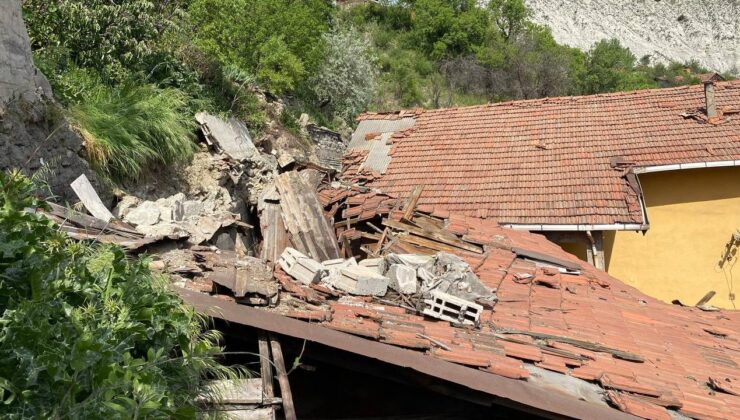 Karabük’te heyelan nedeniyle 4 ev tahliye edildi
