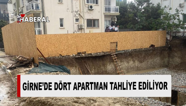 Girne’de dört apartman çökme tehlikesine karşı tahliye ediliyor