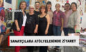 Kültür Dairesi Müdürü Zaimağaoğlu, sanatçıları atölyelerinde ziyaret ediyor