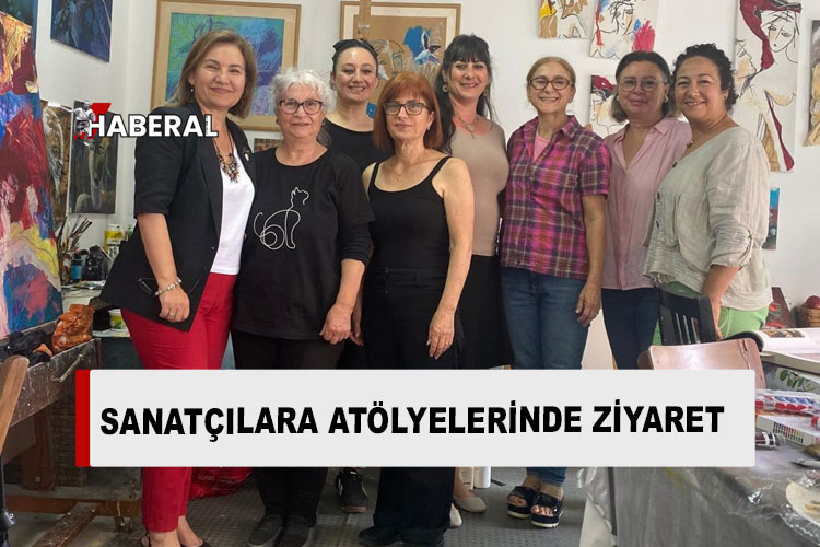 Kültür Dairesi Müdürü Zaimağaoğlu, sanatçıları atölyelerinde ziyaret ediyor