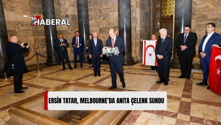 Cumhurbaşkanı Ersin Tatar Melbourne’da, Shrine of Remembrance Anıtı’na Çelenk Sundu