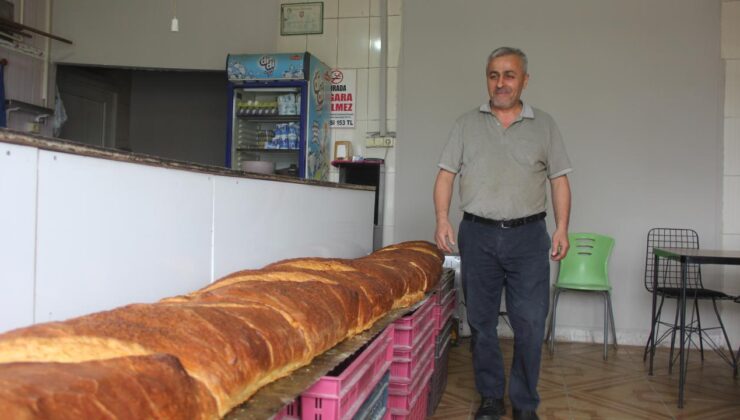Sivas’ta 3 metre 80 santimetre uzunluğunda ekmek yapıldı