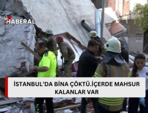 İstanbul Küçükçekmece’de 3 katlı bina çöktü: Enkazda mahsur kalanlar var!