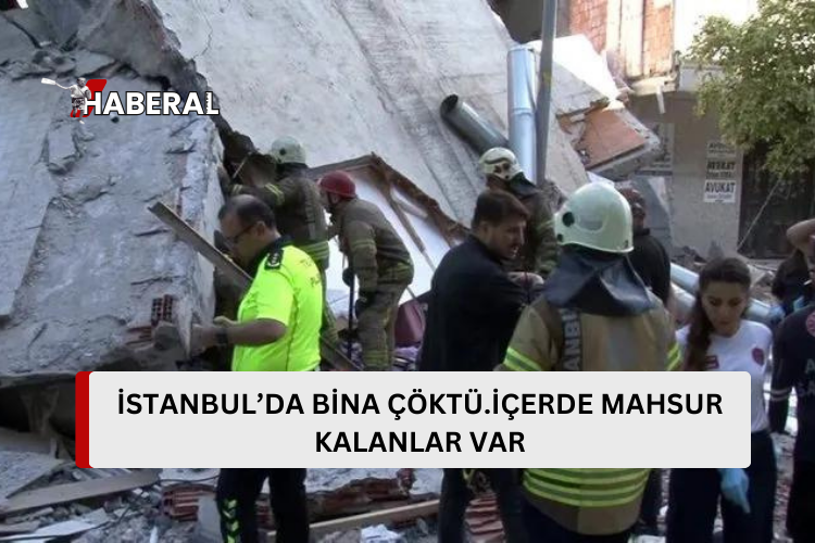 İstanbul Küçükçekmece’de 3 katlı bina çöktü: Enkazda mahsur kalanlar var!