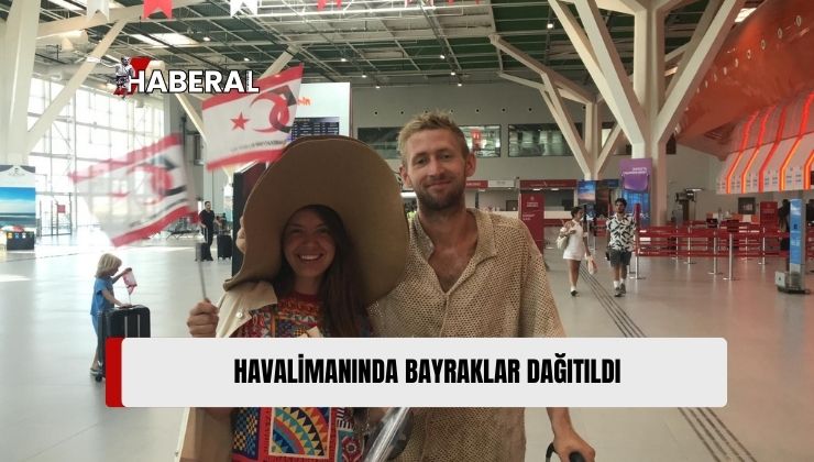 Ercan Havalimanı’nda 50. Yıl Bayrakları Dağıtıldı