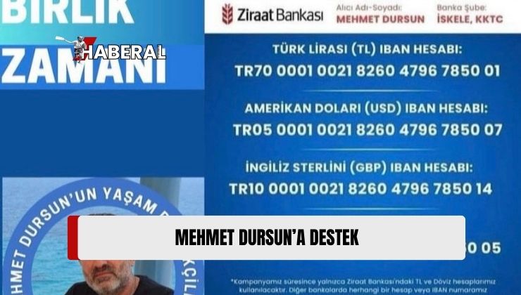 KKTC Fenerbahçeliler Derneği Mehmet Dursun ‘un Yanında