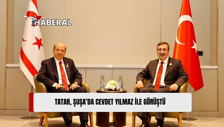 Cumhurbaşkanı Tatar, Türkiye Cumhuriyeti Cumhurbaşkanı Yardımcısı Yılmaz ile Görüştü