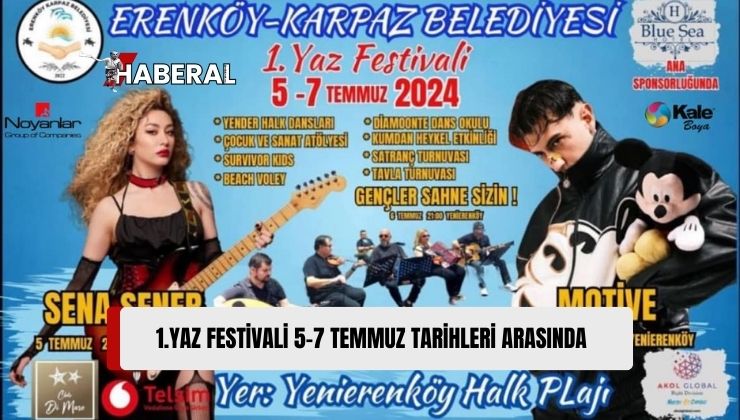 Yenierenköy Halk Plajı’nda 1. Yaz Festivali Düzenlenecek