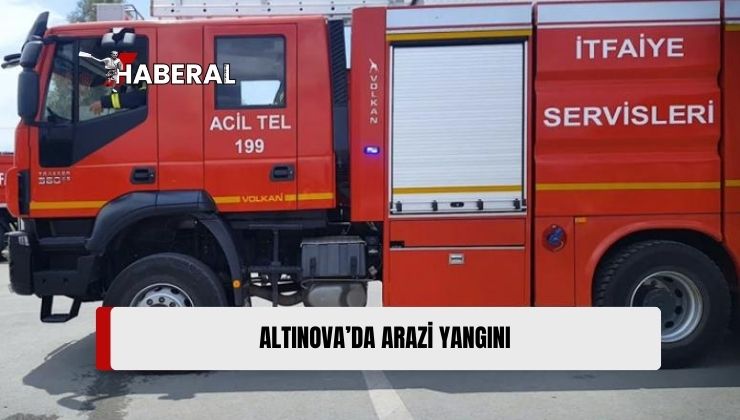 Altınova Köy Camisi’nin Güney Kısmındaki Arazide Dün Saat 12.30 Sıralarında Yangın Meydana Geldi