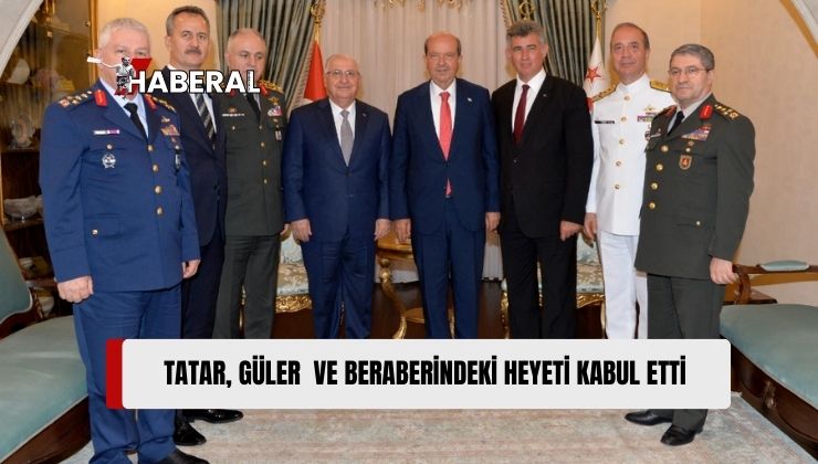 Cumhurbaşkanı Ersin Tatar, Türkiye Milli Savunma Bakanı Yaşar Güler’i Kabul Etti