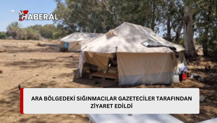 Rum gazeteciler ara bölgedeki sığınmacıları ziyaret etti…