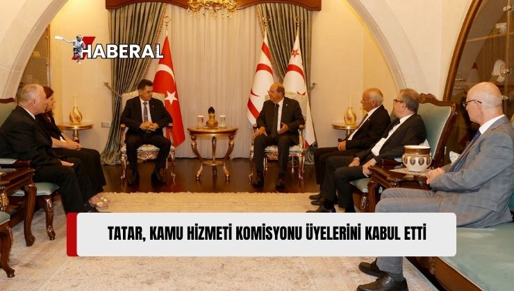 Cumhurbaşkanı Ersin Tatar, Kamu Hizmeti Komisyonu Üyelerini Kabul Etti